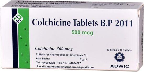 COLCHICINE 500 MCG 100 TABLETS 190 LE