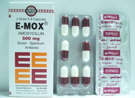 E-MOX 500 MG 16 CAP 40 LE