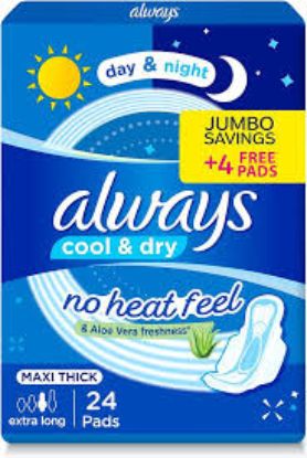 ALWAYS MAXI EXTRA LONG PLUS ALOE VERA 24 PADS