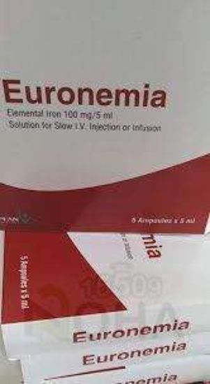 EURONEMIA IRON 100 MG\5 ML 5 AMP 192.5 LE