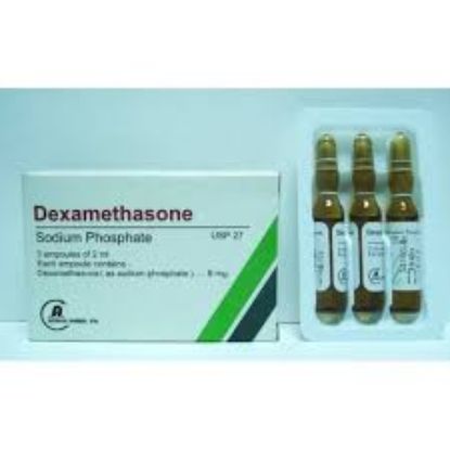 DEXAMETHASONE 8 MG/2 ML 5 AMP 25 LE