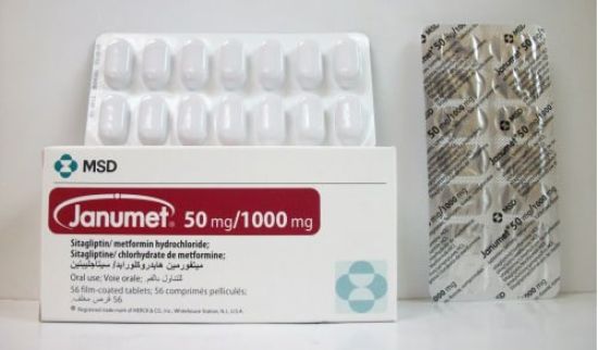 JANUMET 50 MG/1000 MG 56 TAB 674 LE