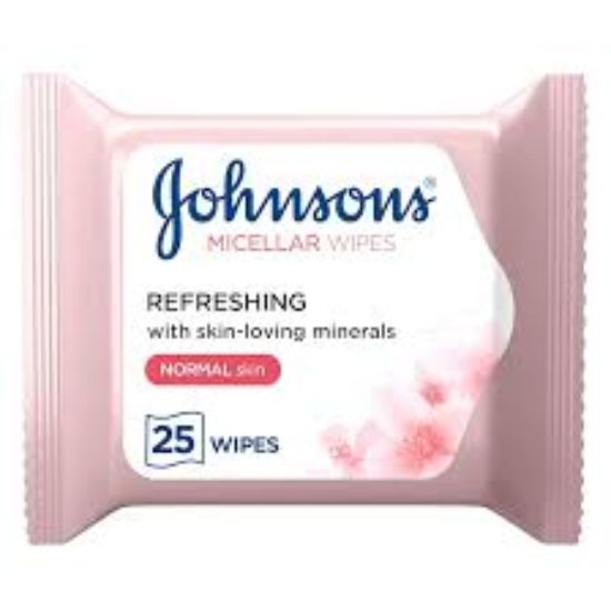 JOHNSONS MICELLAR REDRESHING 25WIPES
