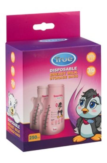 TRUE BREASTMILK STERILIZED STORAGE BAGS 30PCS 250ML