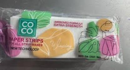 COCO WAX PAPER STRIPS مناديل 100 مناديل ازاله شمع