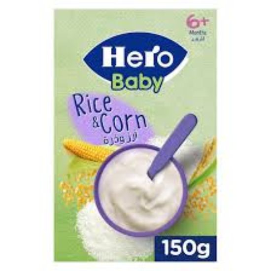 HERO BABY RICE CORN 6 MONTHS 150 ML ارز وذره