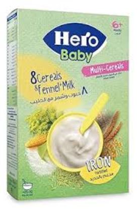HERO BABY 8 CEREALS&FENNEL&MILK 150 ML 6 MONTHS حبوب وشمر مع حليب
