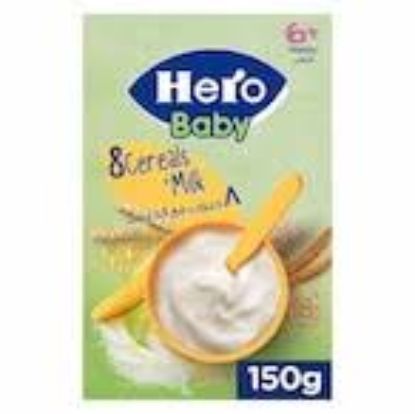 HERO BABY 8 CEREALS&MILK 150 ML 6 MONTHS