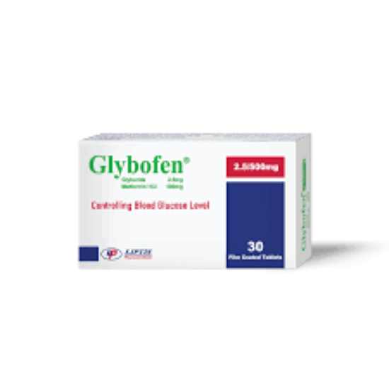 GLYBOFEN 2.5/500 MG 30 TAB 33 LE