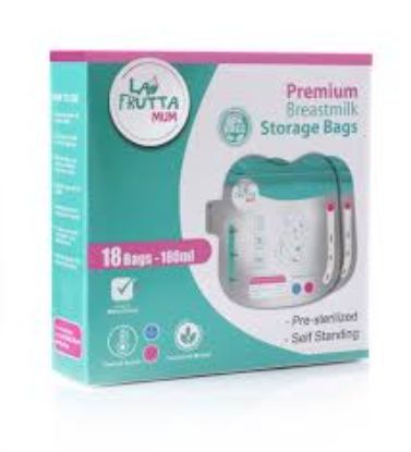 LA FRUTTA MUM BREAST STORAGE BAGS 18 BAGS 180 ML (25418)
