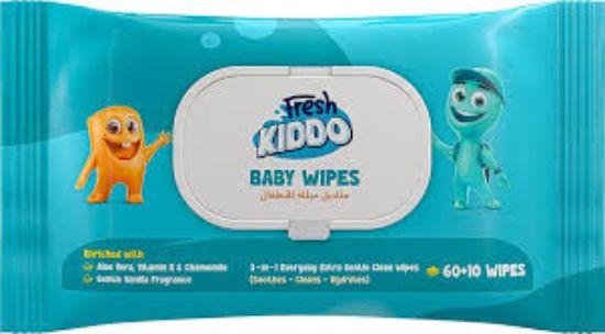 FRESH KIDDO BABY 60+10 WIPES