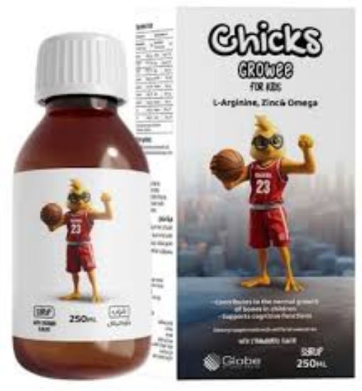 CHICKS GROWEE FOR KIDS 250 MLWITH OMEGA &ZINC&L-ARGININE 290 LE