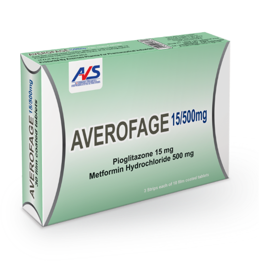 AVEROFAGE 15/500 MG 30 TAB 69 LE