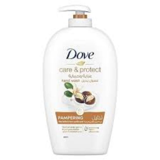 DOVE HAND WASH CARE&PROTECT PAMPERING 500ML وفر 12 جنية