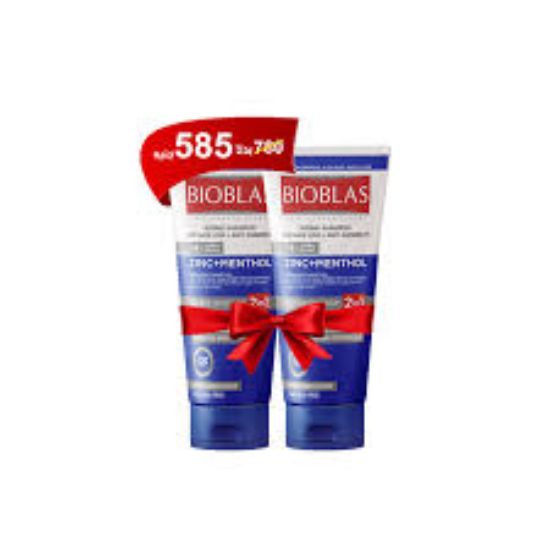 BIOBLAS ANTI HAIR LOSS &ANTI DANDRUFF SHAMPOO WITH ROSEMARY (ZINC + MENTHOL) (1 + 50 OFF)