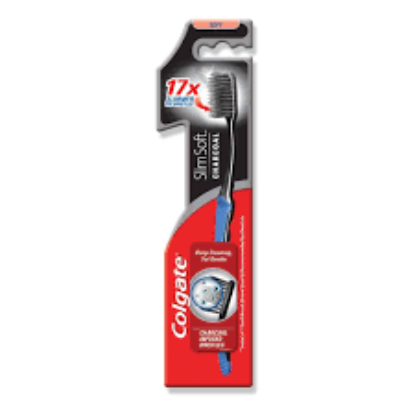 COLGATE SLIM SOFT CHARCOAL 17X SLIMMER TOOTHBRUSH