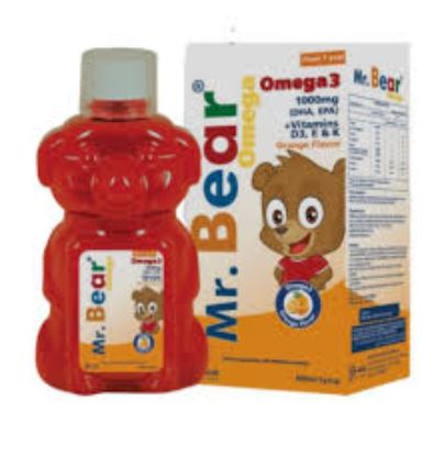 MR BEAR OMEGA ORANGE FLAVOR SYRUP 400 ML 1600 LE