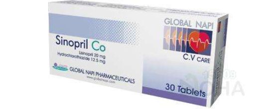 SINOPRIL-CO 30 TAB 105 LE