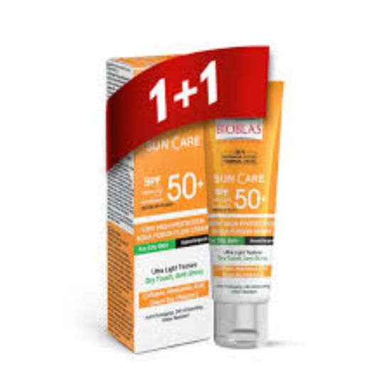 BIOBLAS AQUA FUSION FLUID CREAM SPF50 +50ML(1+1)OFFER