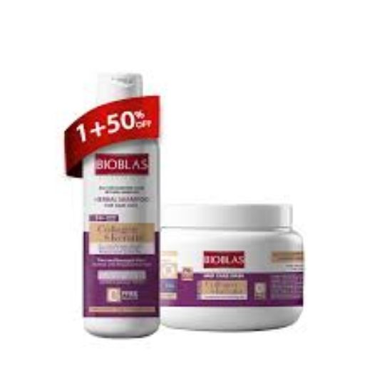 BIOBLAS COLLAGEN &KERATIN SHAMPOO+CONDITONER MASK OFFER (1+50%)