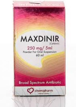 MAXDINIR 250/5 ML MG 60 ML SYRUP 92 LE