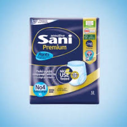 SANI SHORT PREMIUM NIGHT PANTS (XL) 120-160 CM 12 PCS