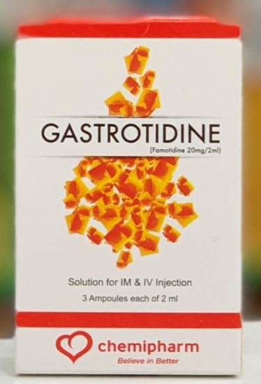 GASTROTIDINE 20 MG/2 IV IM 3 AMP 54 LE