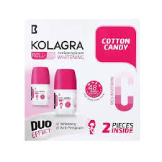 KOLAGRA COTTON CANDY ROLL ON 60ML 1+1 بينك