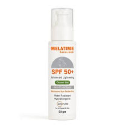 MELATIME SUNSCREEN CREAM GEL SPF 50 ADVANCED LIGHTENING 50 GM OFFER  50%