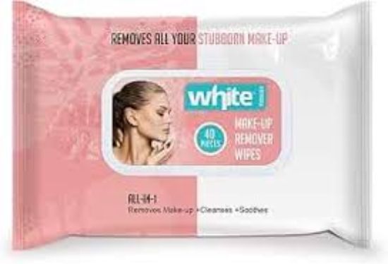 WHITE WIPES MAKE UPREMOVER 40 PICES