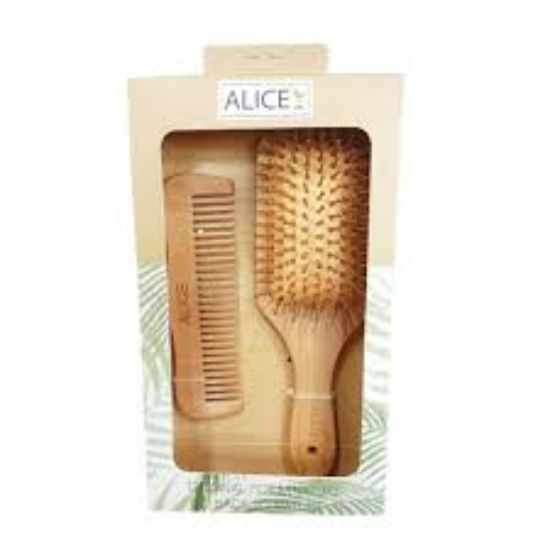 ALICE HAIR BRUSH ORIGINAL فرشة خشب +مشط خشب