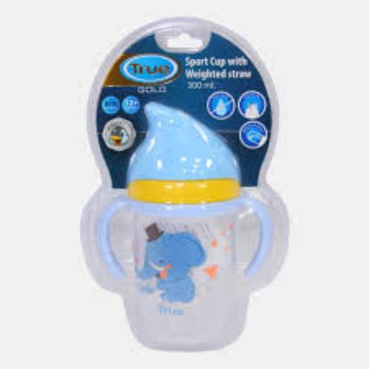 TRUE GOLD SPORT CUP WITH WEIGHTED STRAW 300 ML +12 MONTH
