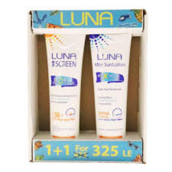 LUNA SUNSCREEN SPF +50 130ML+LUNA AFTER SUN LOTION MAXIMUM 130ML OFFER