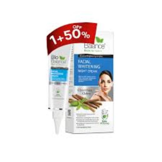 BIOBALANCE FACIAL WHITENING NIGHT CREAM 55ML OFFER (1+1 50%)