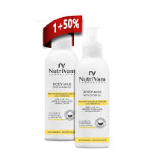 NUTRIVAM BODY MILK WITH JOJOBA OIL 100MLOFFER 1+1 50%