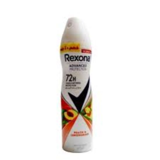 REXONA WOMEN PEACH LEMONGRASS SPRAY 150 ML خصم 25 ج
