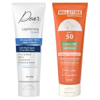 MELATIME CREAM GEL SPF 50 120 ML+DEAR LIGHTENING CREAM 60 G