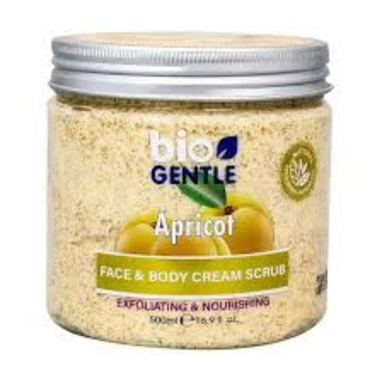 BIO GENTLE APRICOT FACE&BODY CREAM  SCRUB 500 ML