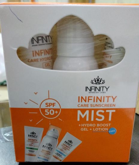 INFINITY CARE SUNSCREEN  OFFER MIST&HYDRO BOOST GEL&LOTION