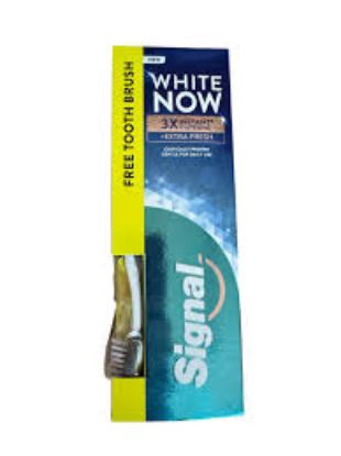 SIGNAL WHITE NOW EXTRA FRESH 75ML+فرشة هديه