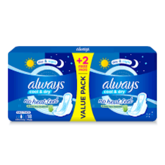 ALWAYS MAXI PROTECT PLUS ALOE VERA LONG 16+2 PCS