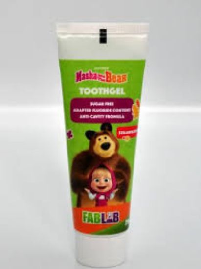 FAB LABTOOTHGELSTRAWBERRY(MASHAAND THE BEAR) 75 ML معجون اسنان اطفال