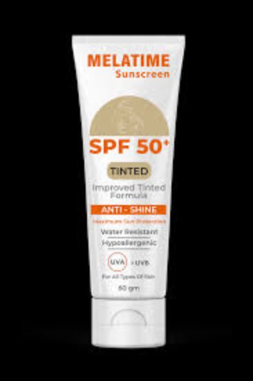 MELATIME SUNSCREEN TINTED SPF +50 60GM OFFER  50%