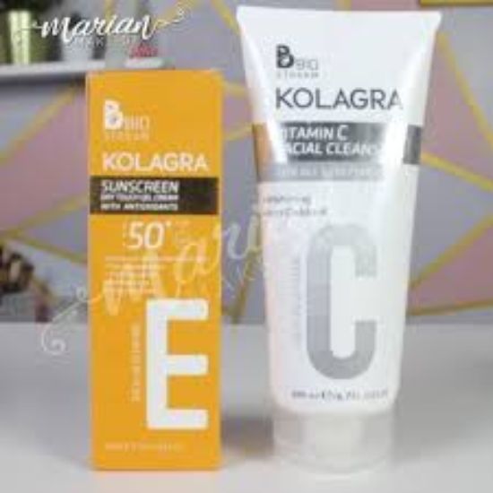 KOLAGRA SUNSCREEN GEL CREAM+VITAMINE C FACIAL CLEANSER 200 ML OFFER