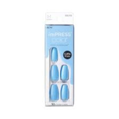KISS IMPRESS COLOR PRESS ON MANICURE SERENE BLUE IMC513C