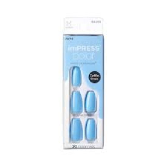 KISS IMPRESS COLOR PRESS ON MANICURE SERENE BLUE IMC513C