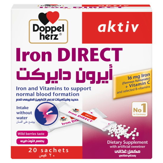DOPPELHERZ AKTIV IRON DIRECT 30 SACHETS