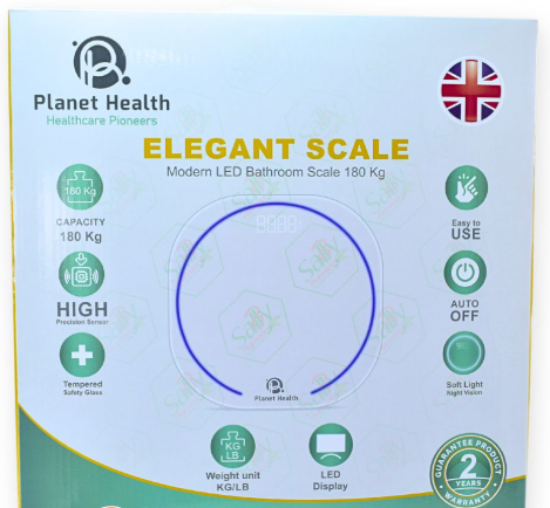 PLANET HEALTH ELEGANT SCALES 180 KG ميزان ديجتال