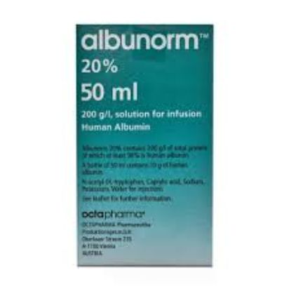 HUMAN ALBUMIN ALBUNORM 20%50ML 1450 LE