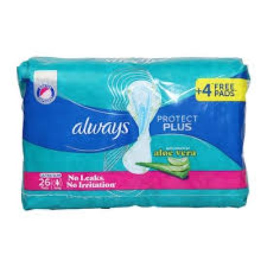 ALWAYS ULTRA SLIM LONG PROTECT PLUS ALOE VERA 26 PADS + 4 FREE